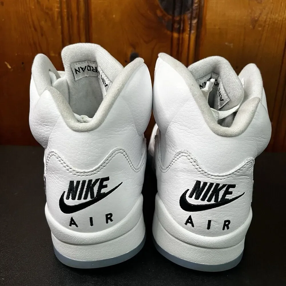Jordan 5 White Metallic All White Silver 2026 Release Size 10 Men (HQ7978-103)